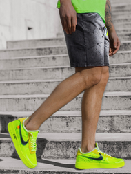 Juodi vyriški džinso šortai OZONEE JS/KK1075