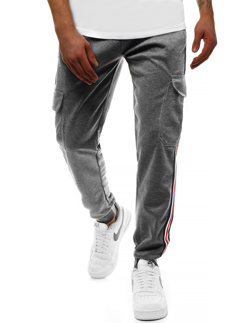 Grafitinės vyriškos sportinės kelnės OZONEE JS/JZ11009