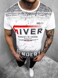 Balti vyriški marškinėliai OZONEE JS/SS10960Z