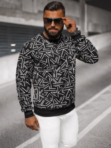 Juodas vyriškas džemperis OZONEE JS/8B1219/3