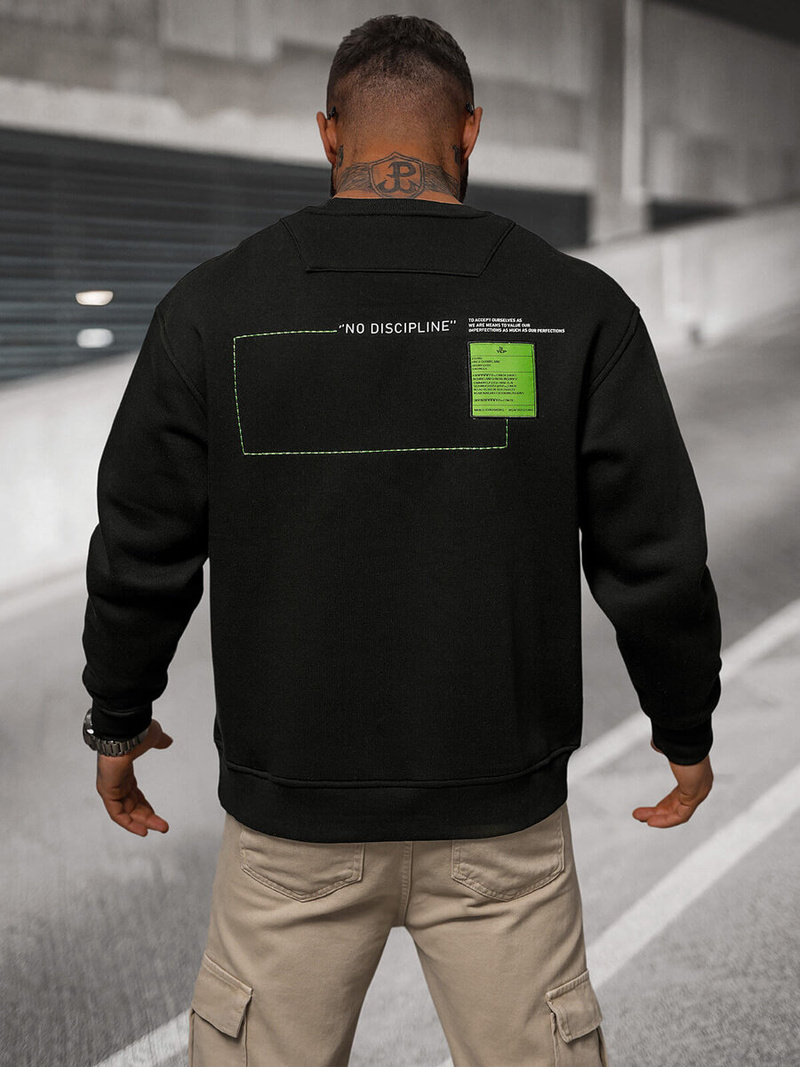 Juodas džemperis OZONEE O/SWE23022