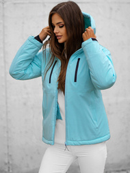 Šviesiai-mėlyna moteriška žieminė striukė OZONEE JS/HH012/41Z