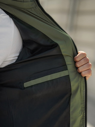 Juodai-zalia vyriška žieminė striukė OZONEE JS/31M5083/136