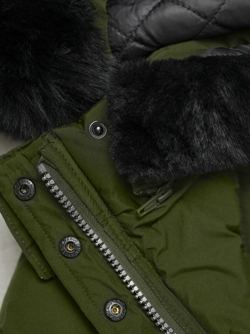 Rusvai žalsva moteriška striukė OZONEE O/W377