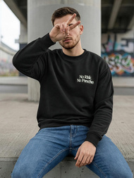 Juodas vyriškas džemperis OZONEE JS/65B3918/3Z