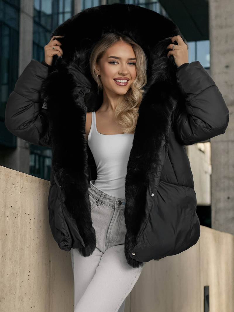 Juoda moteriška striukė OZONEE O/16M9179/392Z