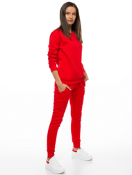 Raudonos moteriškos sportinės kelnės OZONEE JS/CK01