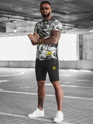 Juodai-geltona vyriškas sportinis kostiumas OZONEE O/HM789