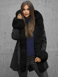 Juoda moteriška žieminė striukė OZONEE JS/16M9062/392