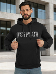 Juoda vyriškas džemperis su gobtuvu OZONEE JS/8B1759/3