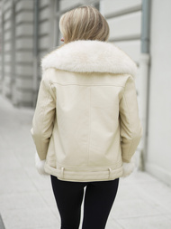 Pieno spalva moteriška odinė striukė OZONEE JS/61M8507/280Z