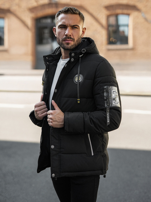 Juoda vyriška striukė  OZONEE JS/57M7503/392Z