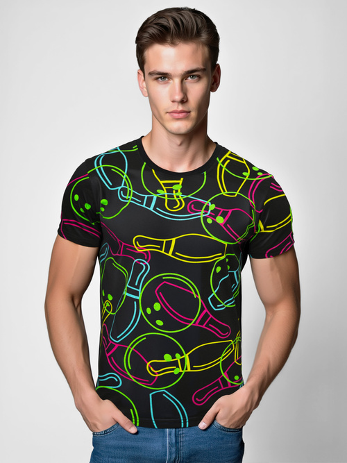 Juodi vyriški marškinėliai OZONEE O/T1272/3Z