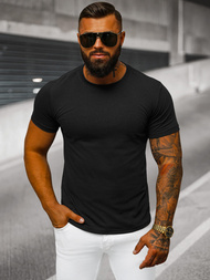 Juodi vyriški marškinėliai OZONEE JS/712005Z 