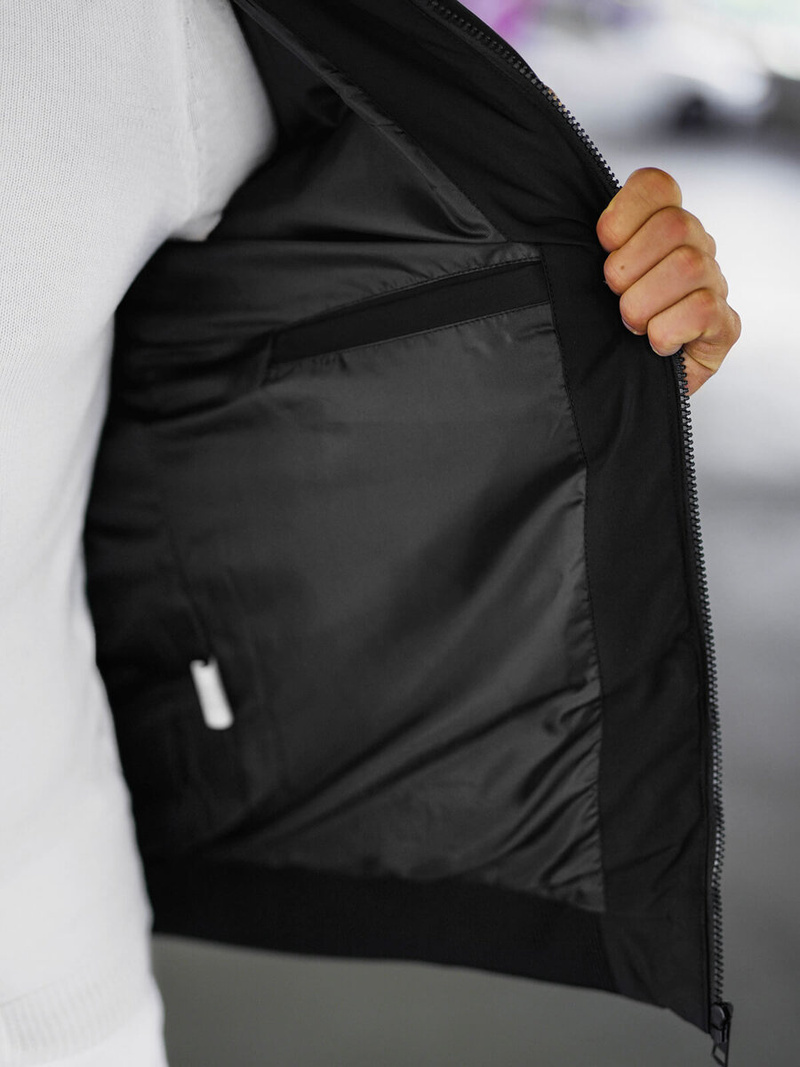 Baltai-juodas vyriška žieminė striukė OZONEE JS/31M5030/392Z