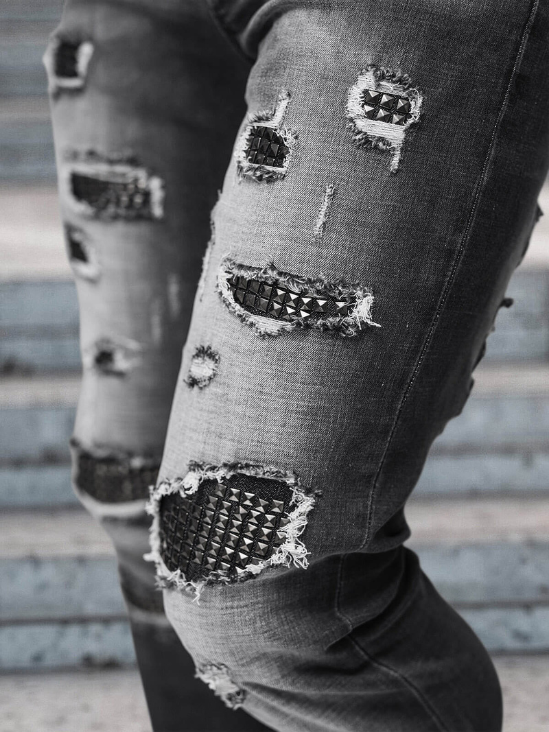 Juodai vyriški džinsai OZONEE NB/MP0152N