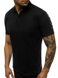 Juodi vyriški polo marškinėliai OZONEE JS/GD01