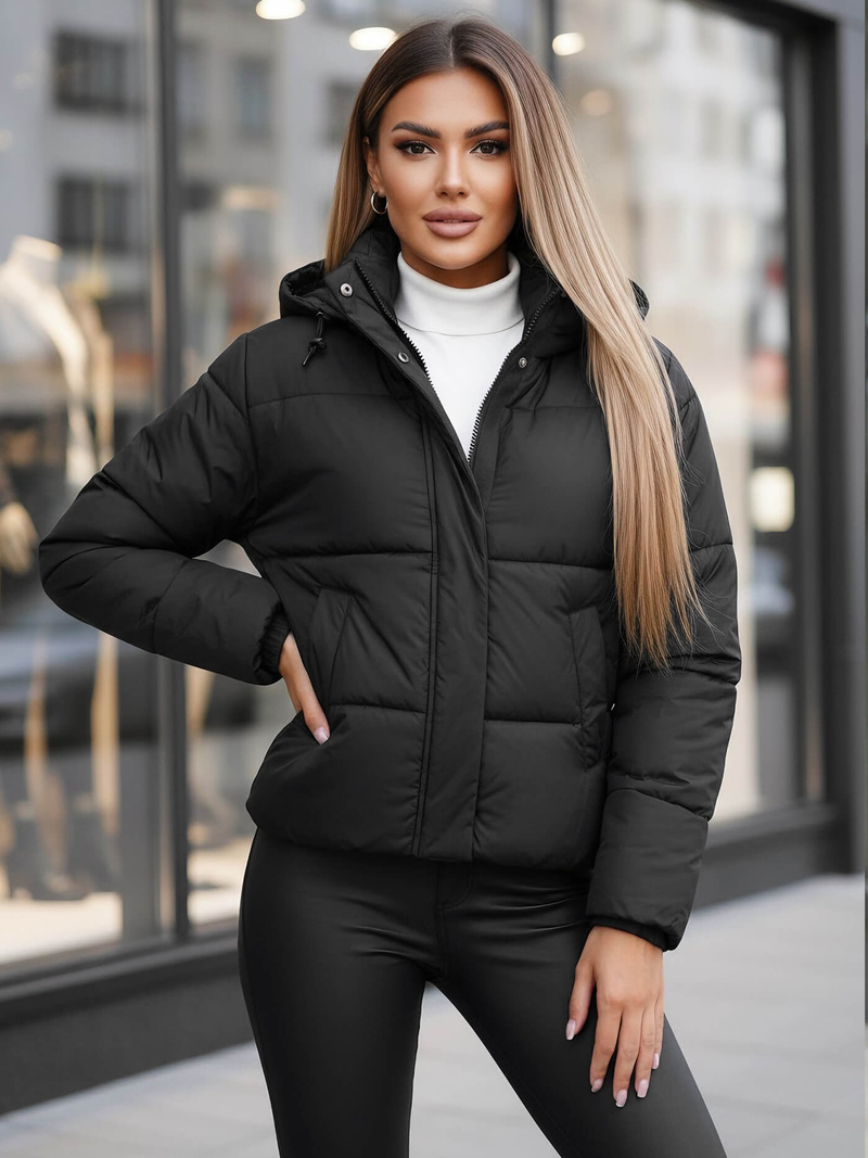 Juoda moteriška striukė OZONEE JS/16M9188/392Z