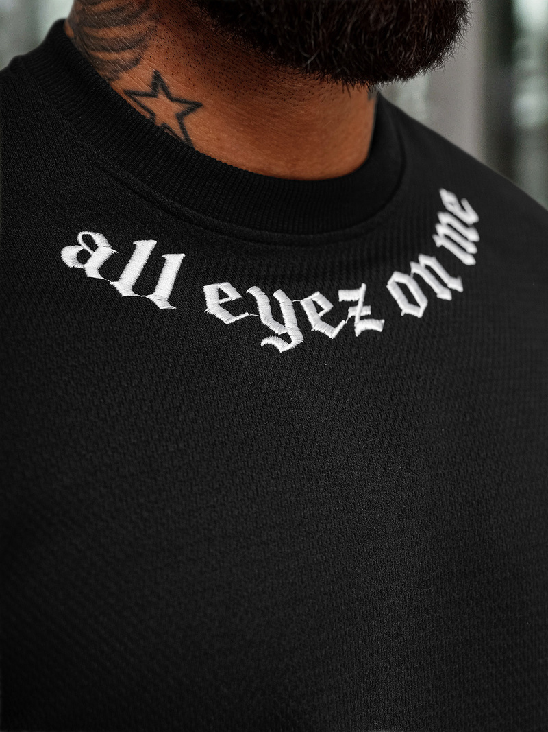 Juodas vyriškas džemperis OZONEE O/P2027Z