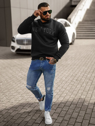 Juodas vyriškas džemperis OZONEE JS/8B1362/3