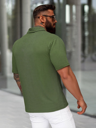 Rusvai žalsva vyriški polo marškinėliai OZONEE O/YN2/593