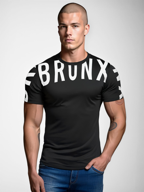 Juodi vyriški marškinėliai OZONEE O/8T1265/3Z