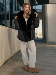 Juoda moteriška striukė OZONEE O/16M9179/392Z