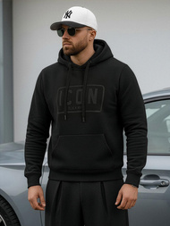 Juoda vyriškas džemperis su gobtuvu OZONEE JS/8B1975/3