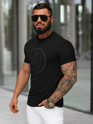 Juodi vyriški marškinėliai OZONEE NB/MT3151