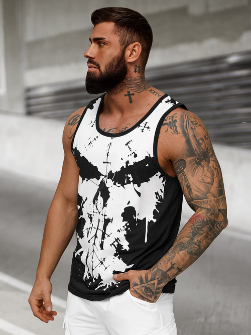 Juodi vyriški berankoviai marškinėliai OZONEE JS/8B1708/3Z