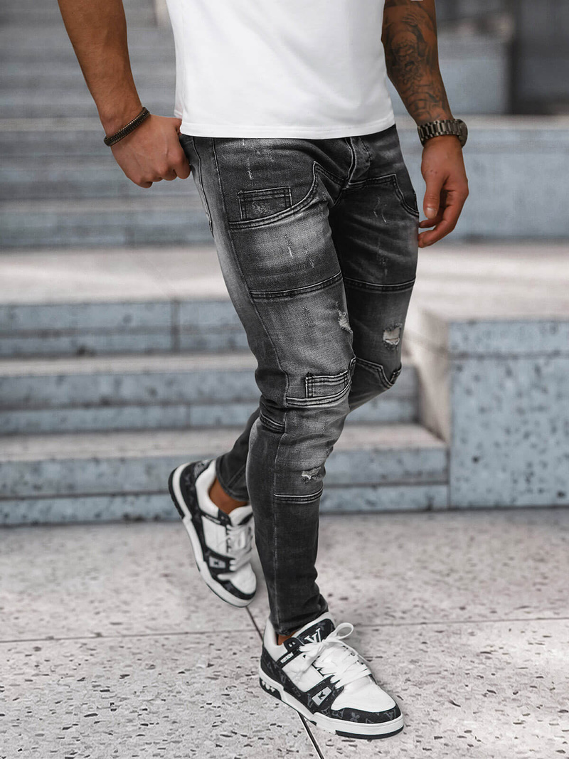 Juoda vyriški džinsai OZONEE NB/MP0155N