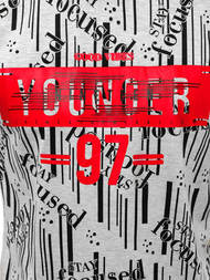 Pilki vyriški marškinėliai OZONEE JS/KS1993Z