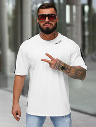 Baltas vyriški marškinėliai OZONEE O/QQ1195