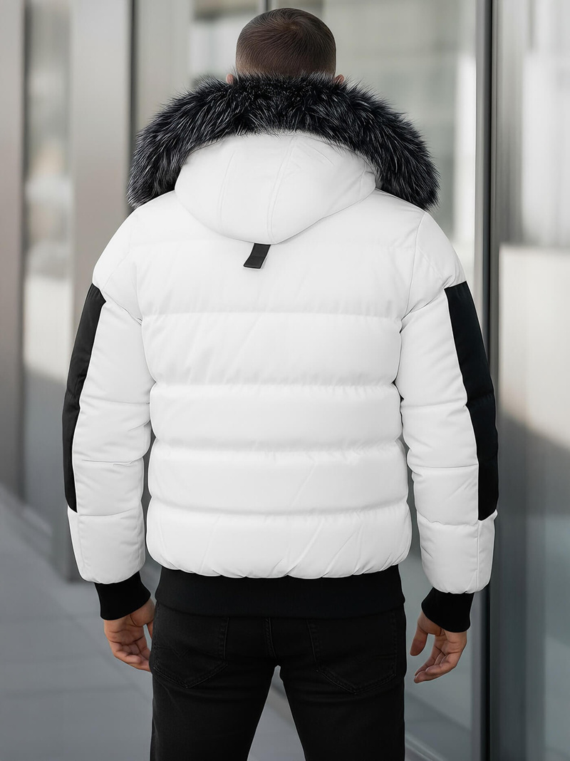 Balta vyriška žieminė striukė OZONEE O/M798Z