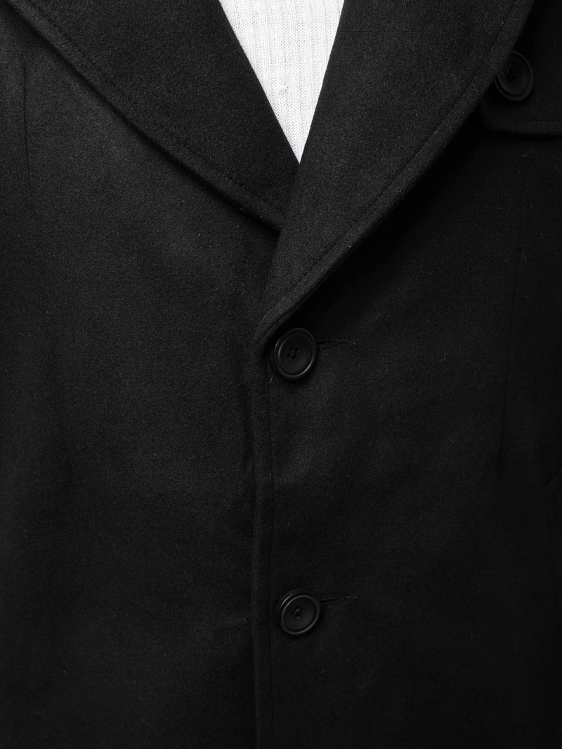 Juodas vyriškas paltas OZONEE N/5922Z