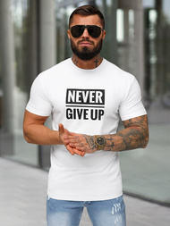 Baltas vyriški marškinėliai OZONEE NB/MT3133