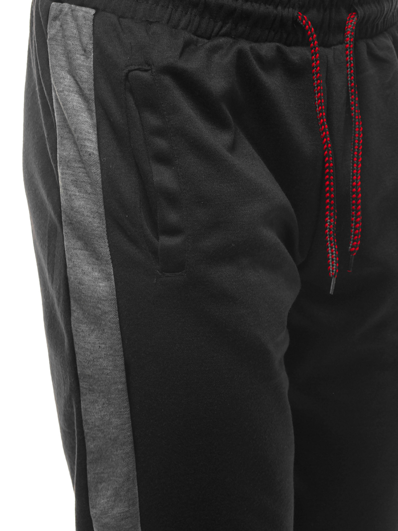 Juodai-grafitinės vyriškos sportinės kelnės OZONEE JS/JZ11003Z