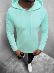 Mėtinė vyriški marškinėliai ilgomis rankovėmis su gobtuvu OZONEE MECH/2148TZ 