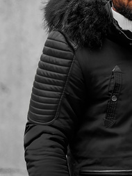 Juoda vyriška žieminė striukė OZONEE O/88853