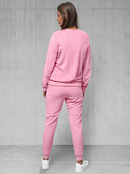 Pudrinis rožinis moteriškas veliūrinis sportinis kostiumas OZONEE O/8C1173/38Z