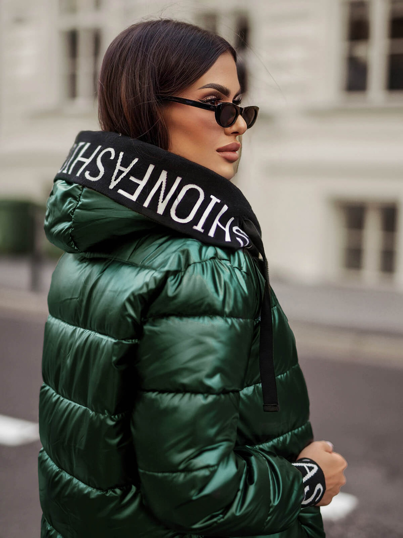 Žalia moteriška striukė OZONEE JS/5M3188/238Z