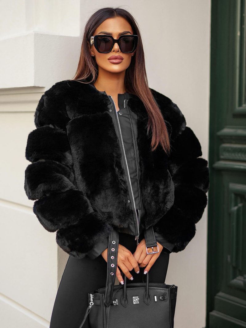 Juoda moteriška striukė OZONEE JS/11Z8080Z