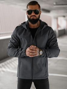 Grafitinis vyriška softshelte striukė OZONEE JS/27B6523/5Z