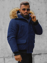 Granatinė vyriška žieminė striukė OZONEE JS/M2019/215