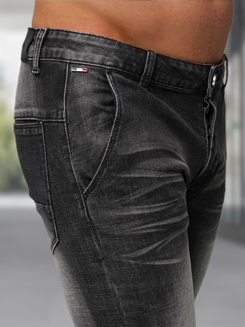 Juodai vyriški džinsai OZONEE NB/MP0091N