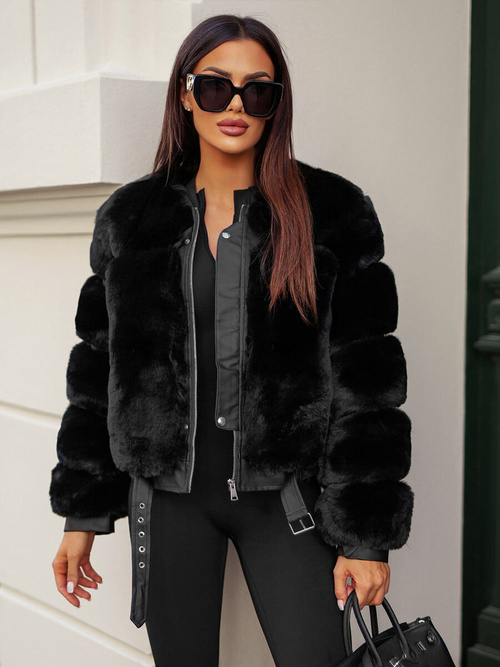 Juoda moteriška striukė OZONEE JS/11Z8080Z