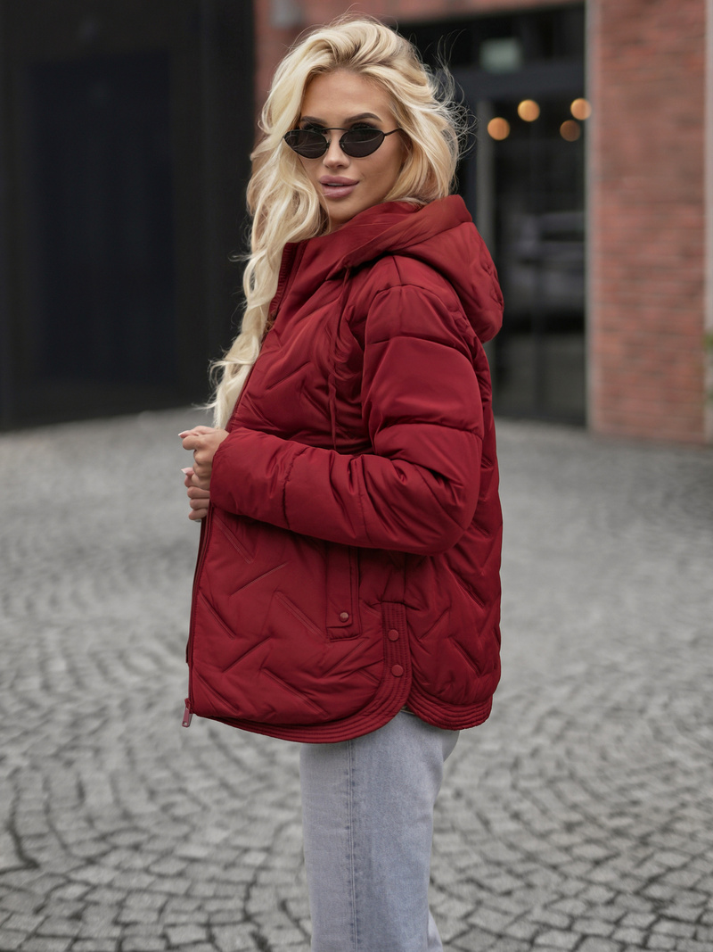 Burgundija moteriška striukė OZONEE JS/16M9300/06Z