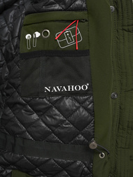 Rusvai žalsva moteriška striukė OZONEE O/W377Z