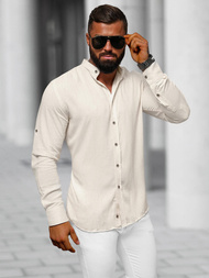 Smėlinis vyriški marškiniai OZONEE O/242770