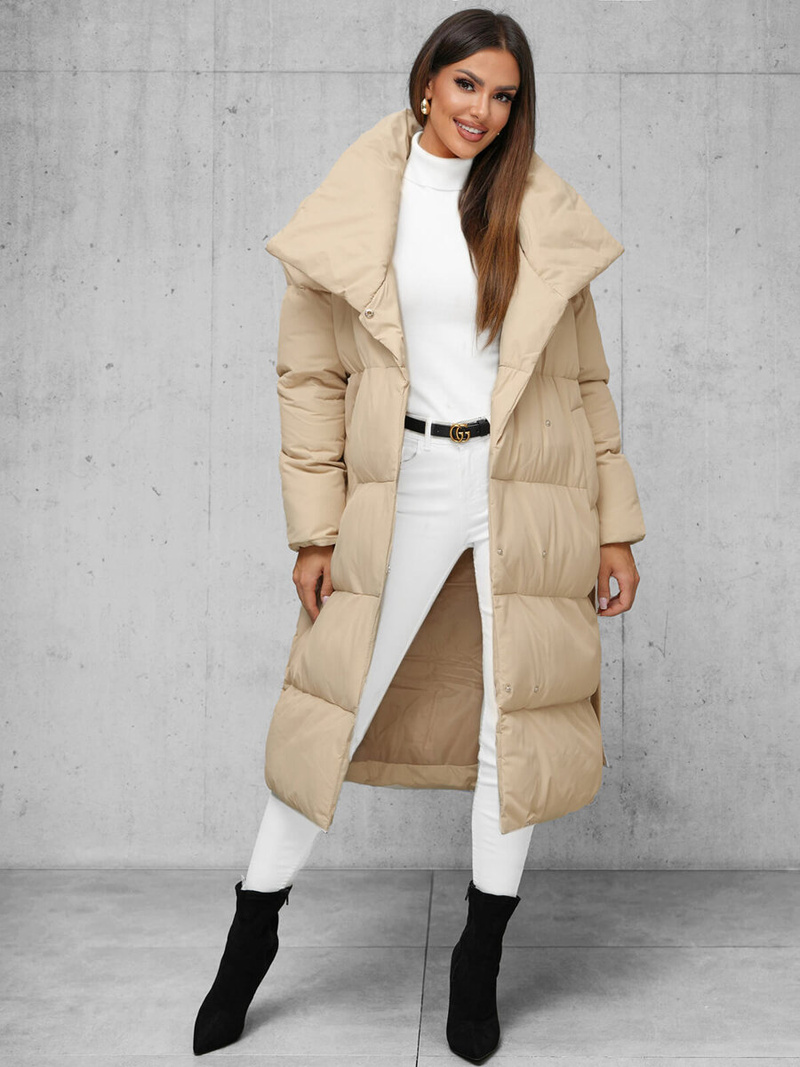 Smėlinė moteriška striukė OZONEE JS/M737/62Z